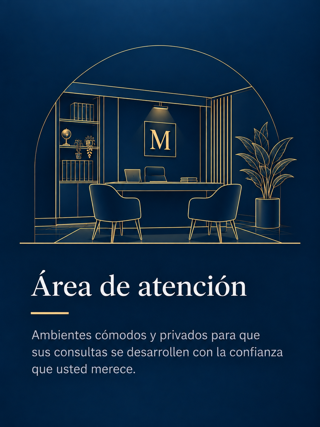 Ilustración del área de atención del despacho