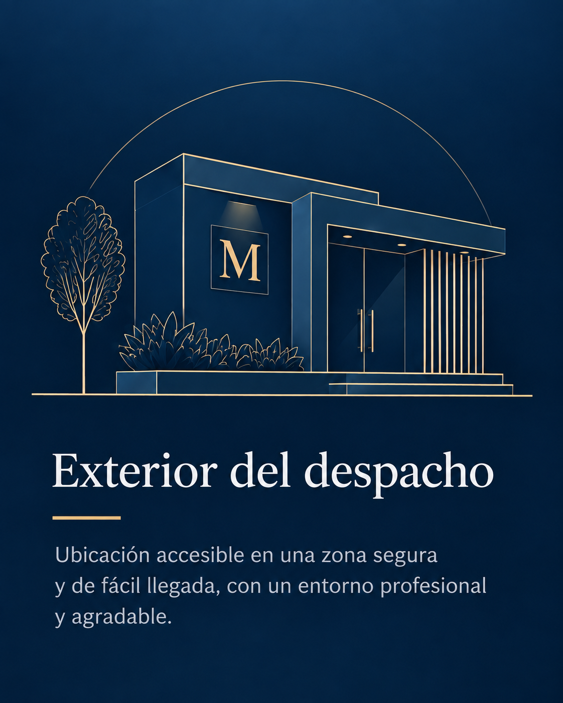 Ilustración del exterior del despacho